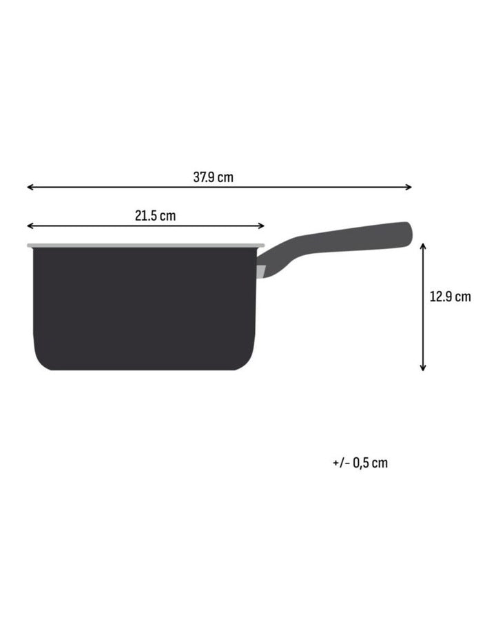 Space Excellence Induction Non -Stick Saucepan With Lid 20cm in Black