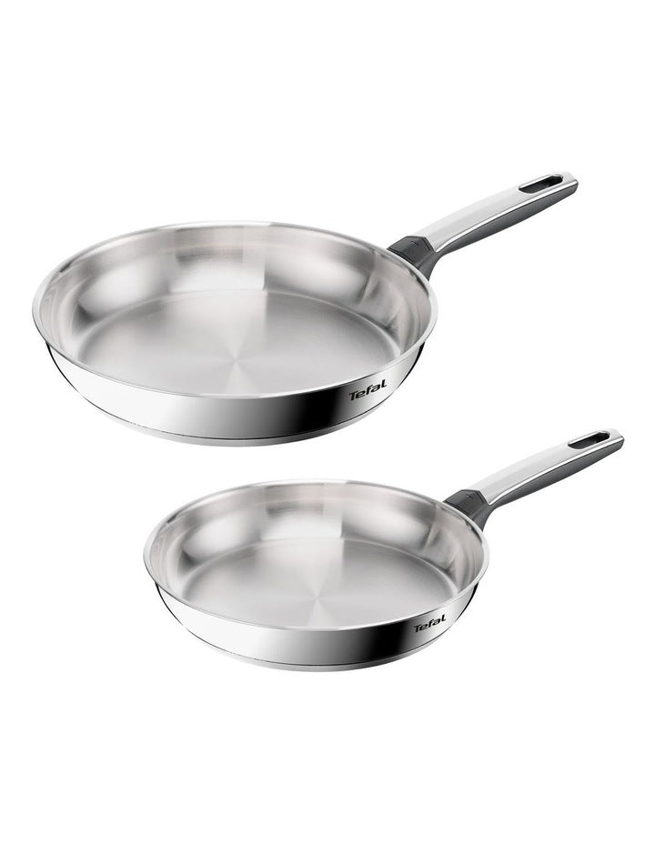Emotion Induction Uncoated Frypan Twin Pack 24/28cm in Silver