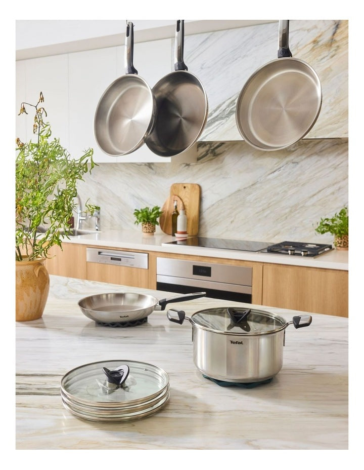 Emotion Induction Uncoated Frypan Twin Pack 24/28cm in Silver