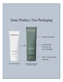 Smoothing Alpha Hydroxy Acid Face & Body Scrub with 12% Glycolic Acid 185ml