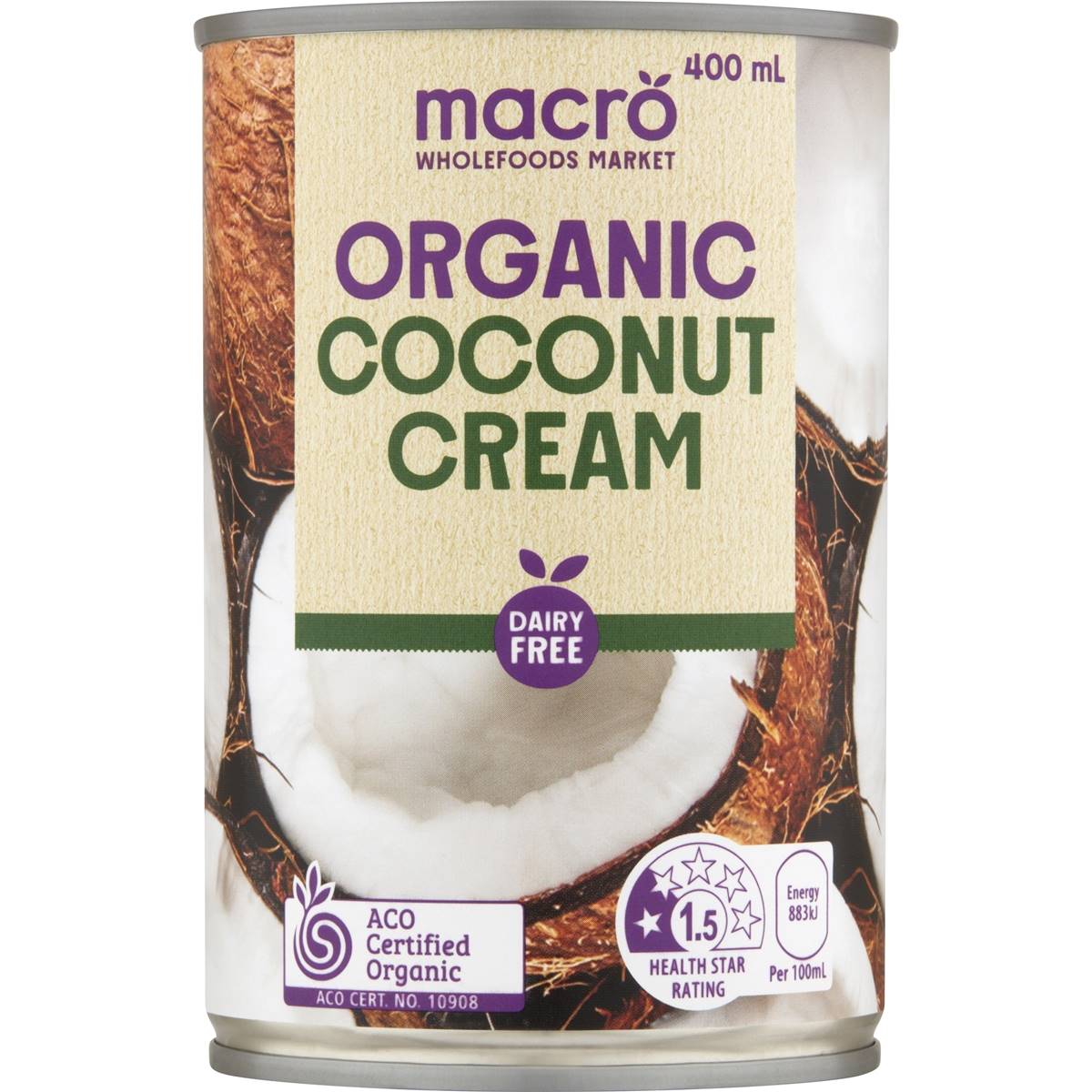 Macro Organic Coconut Cream 400ml