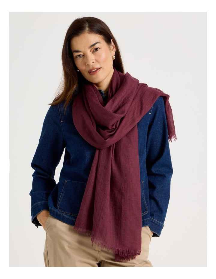 Light Weight Scarf in Burgundy
