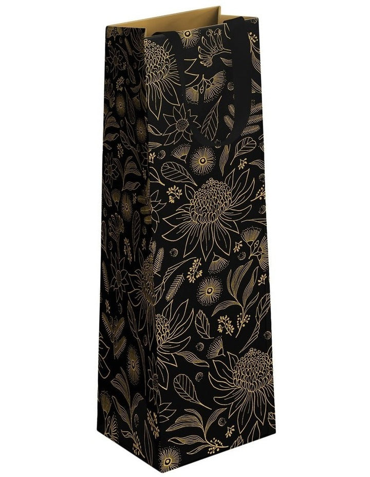 Bottle Gift Bag in Black