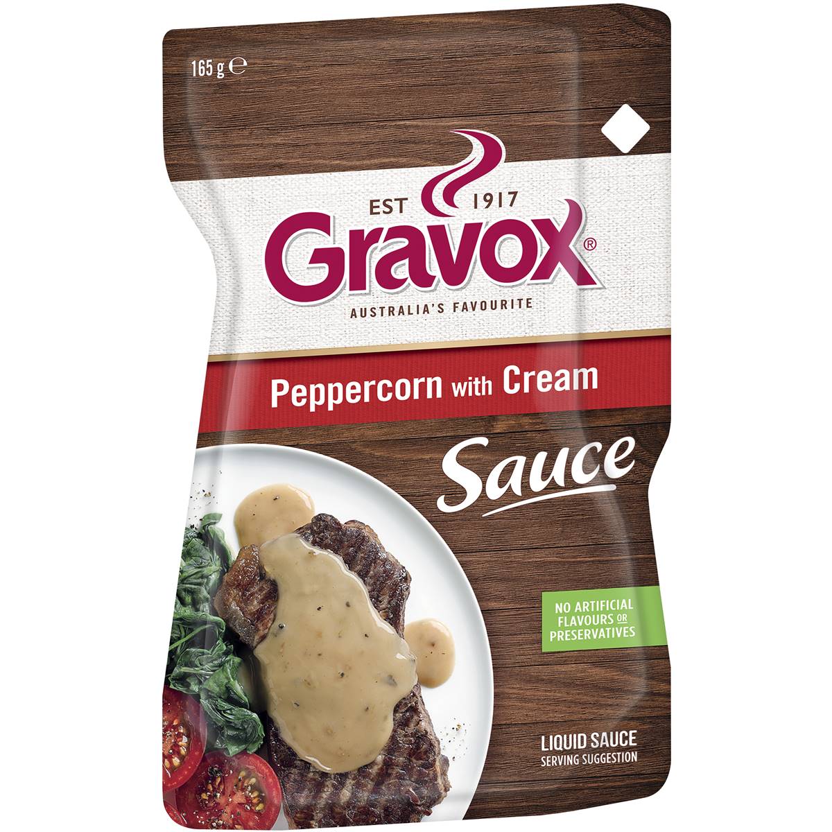 Gravox Peppercorn With Cream Sauce Liquid Pouch 165g