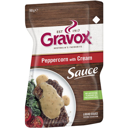 Gravox Peppercorn With Cream Sauce Liquid Pouch 165g