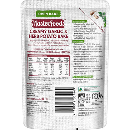 MasterFoods Creamy Herb Garlic Potato Bake 175g
