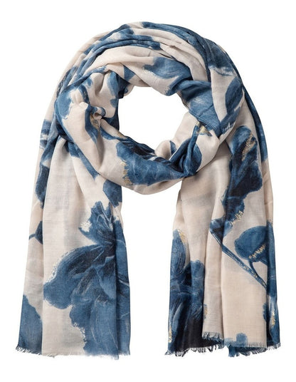 Scarf With Foil Detail in Floral Print