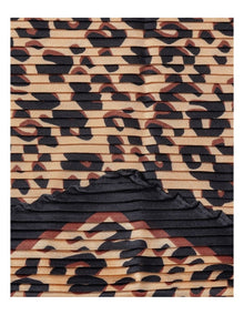 Pleated Neckerchief in Animal Print