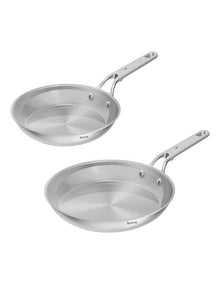 Extreme Induction Uncoated Frypans Twin Pack 24/28cm in Silver