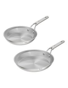 Extreme Induction Uncoated Frypans Twin Pack 24/28cm in Silver