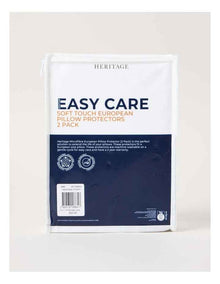 Easy Care Soft Touch Quilted European Pillow Protector 2 Pack
