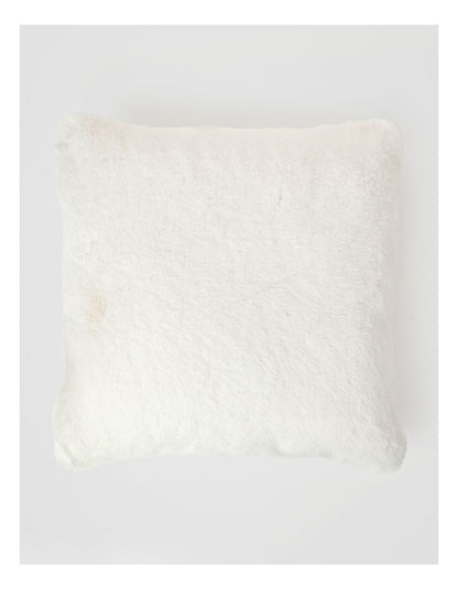 Amelie Faux Fur Cushion in Creme