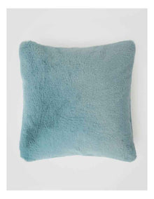 Amelie Faux Fur Cushion in Duck Egg
