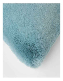 Amelie Faux Fur Cushion in Duck Egg