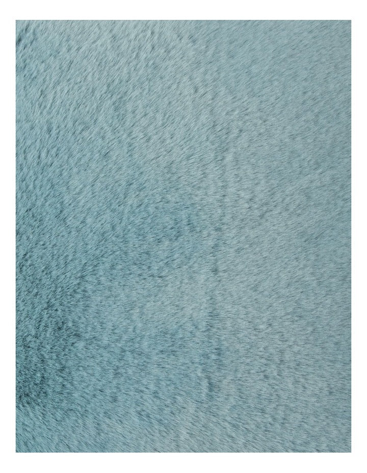 Amelie Faux Fur Cushion in Duck Egg