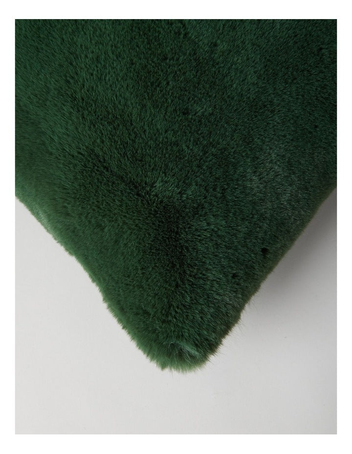 Amelie Faux Fur Cushion in Fern