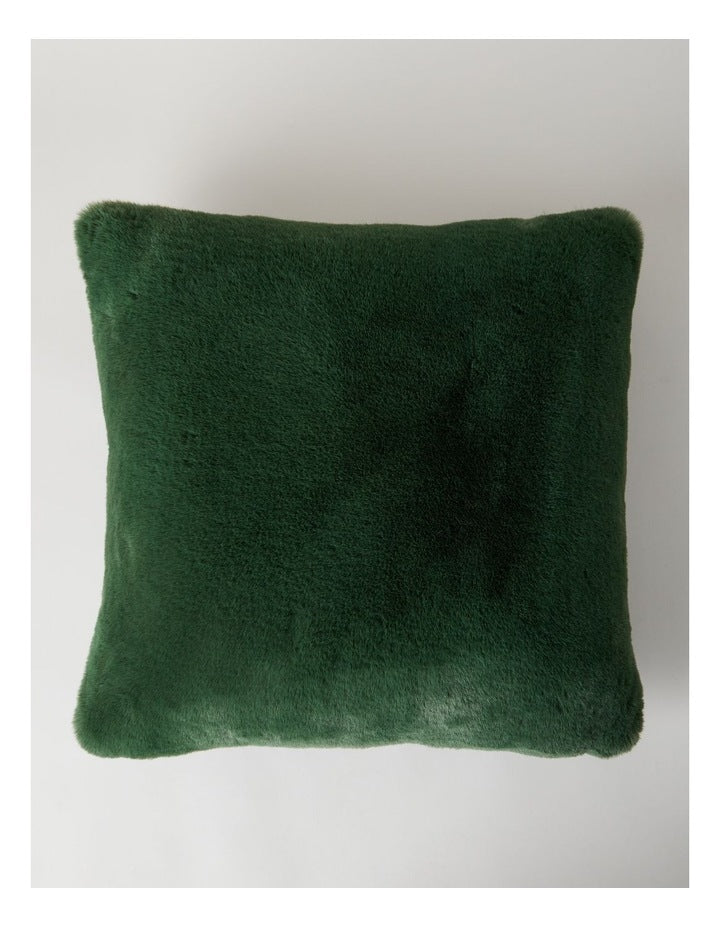 Amelie Faux Fur Cushion in Fern