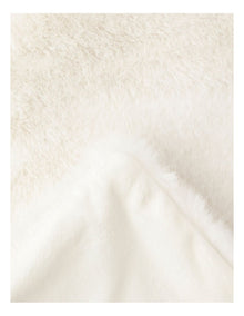 Amelie Faux Fur Throw in Creme