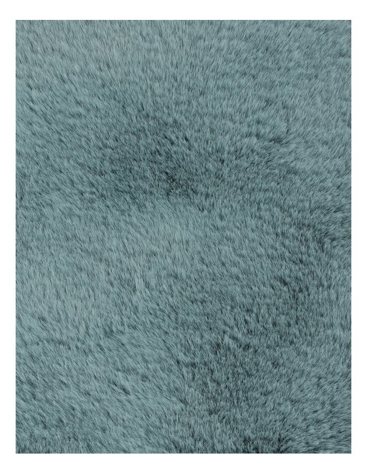 Amelie Faux Fur Throw in Duck Egg