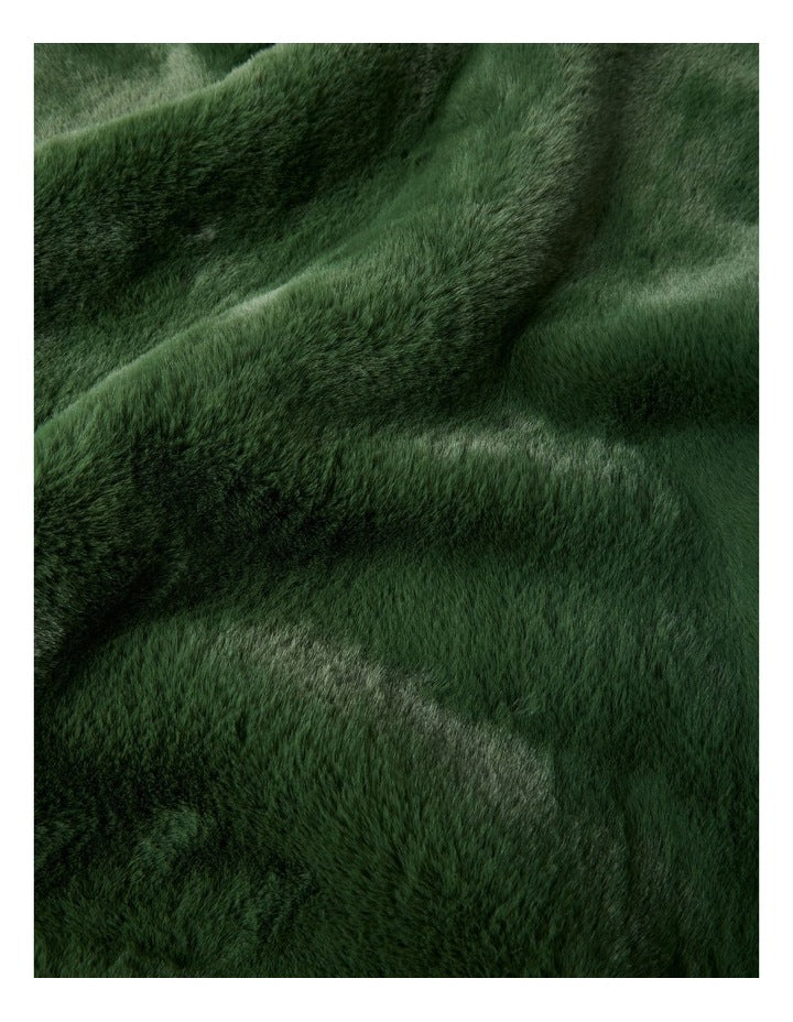 Amelie Faux Fur Throw in Fern