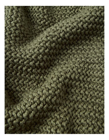 Norwood Knitted Throw in Olive