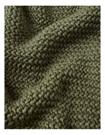 Norwood Knitted Throw in Olive