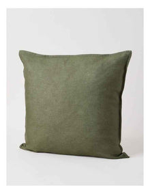 Sandy Cape Linen Cushion in Olive
