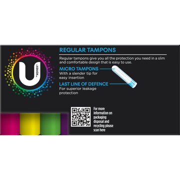 U by Kotex Tampons Regular 32 pack
