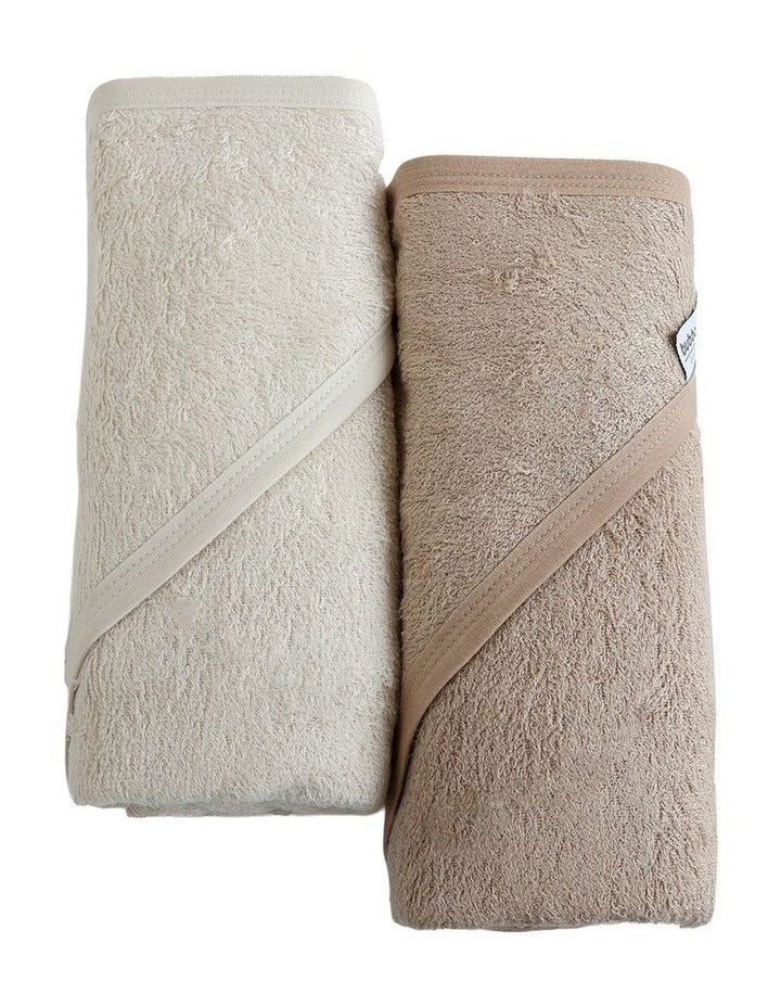 Sundae Hooded Towels 2 Pack in Chestnut