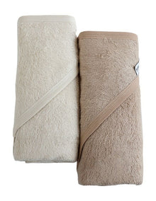 Sundae Hooded Towels 2 Pack in Chestnut