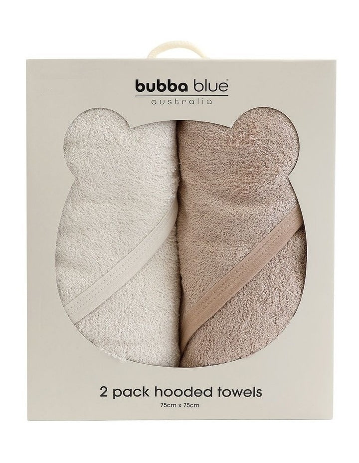 Sundae Hooded Towels 2 Pack in Chestnut