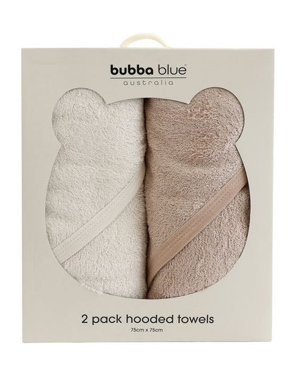 Sundae Hooded Towels 2 Pack in Chestnut