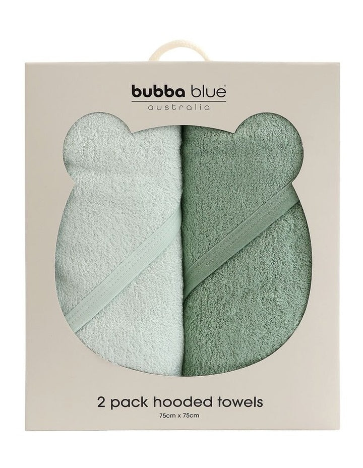 Sundae Hooded Towels 2 Pack in Greentea