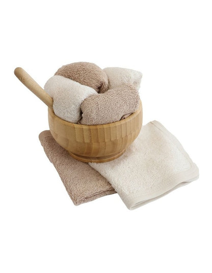 Sundae Face Washers 6 Pack in Chestnut
