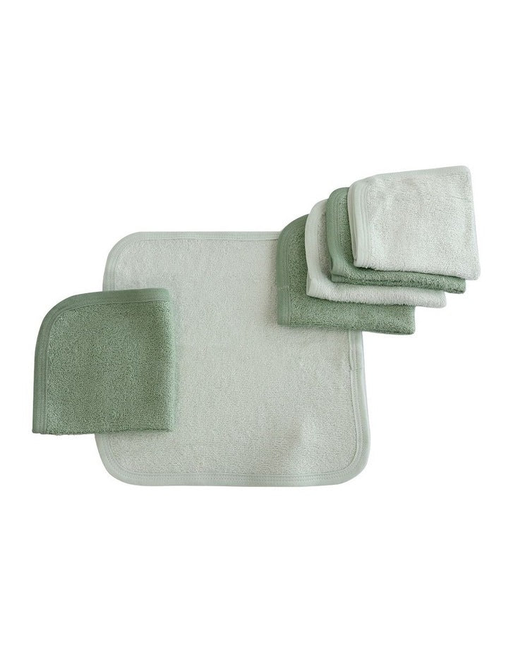 Sundae Face Washers 6 Pack in Greentea