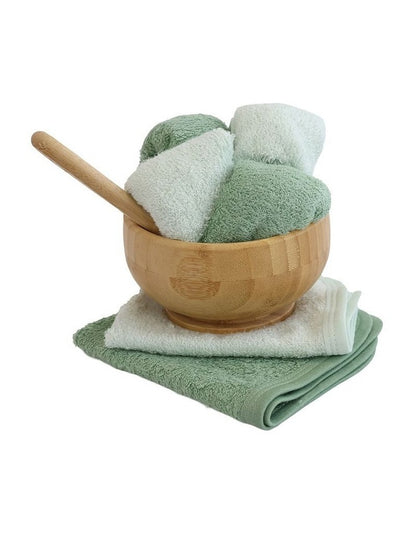 Sundae Face Washers 6 Pack in Greentea