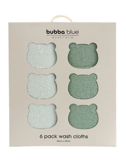 Sundae Face Washers 6 Pack in Greentea
