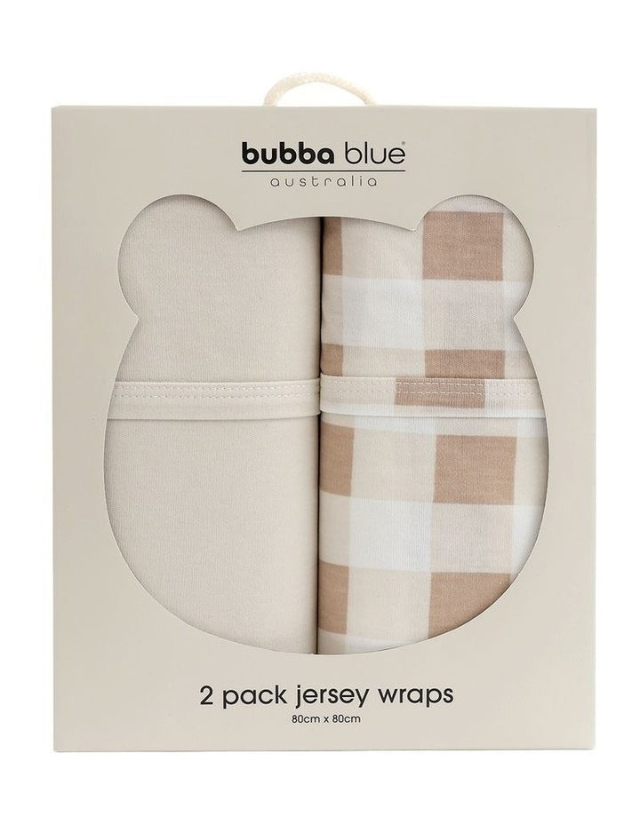 Sundae Jersey Swaddle Wraps 2 Pack in Chestnut