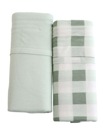 Sundae Jersey Swaddle Wraps 2 Pack in Greentea
