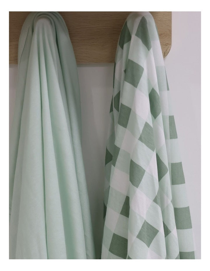 Sundae Jersey Swaddle Wraps 2 Pack in Greentea