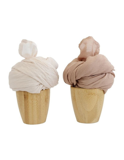 Sundae Muslin Wraps 2 Pack in Chestnut