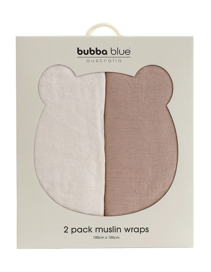 Sundae Muslin Wraps 2 Pack in Chestnut