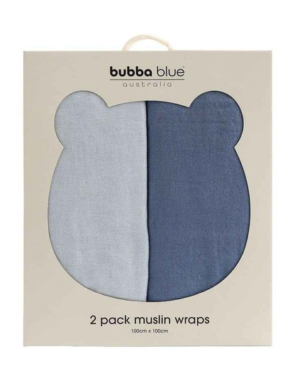 Sundae Muslin Wraps Pack of 2 in Blueberry