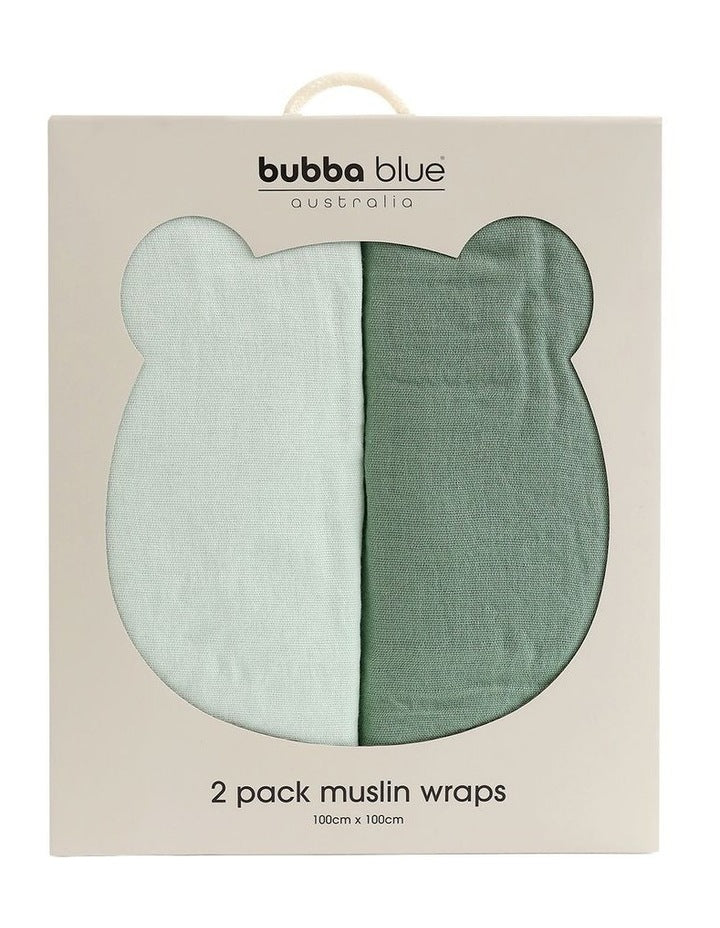 Sundae Muslin Wraps Pack of 2 in Greentea
