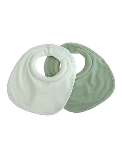 Baby Bibs 2 Pack - Cotton Blend, Greentea