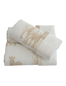 Serengeti Face Washers 3 Pack in Cream