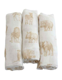 Serengeti Muslin Wraps 3 Pack in Beige