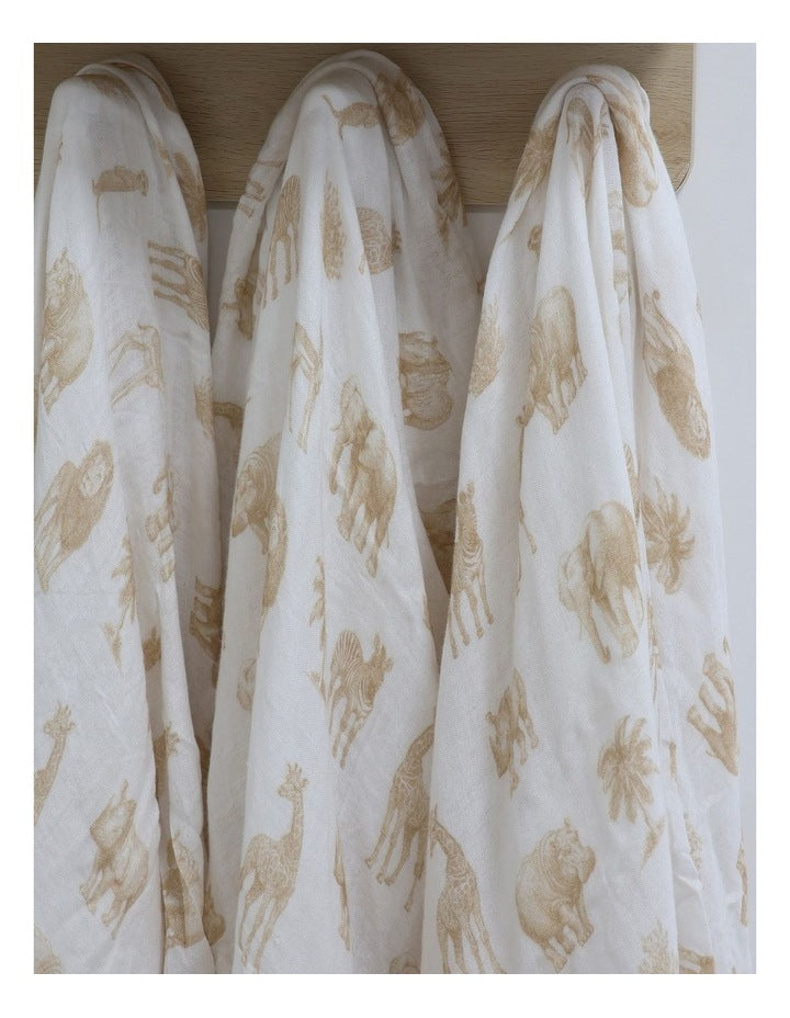 Serengeti Muslin Wraps 3 Pack in Beige