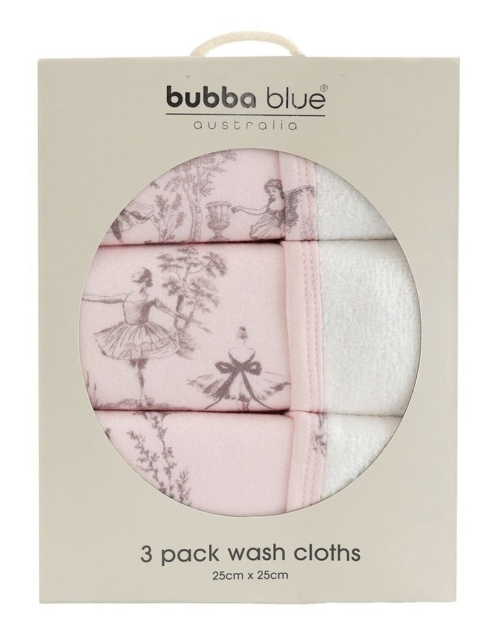 Swan Lake Face Washers 3 Pack in Pink