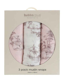 Swan Lake Muslin Wraps 3 Pack in Multi